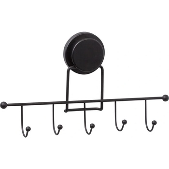 Metalife Закачалка за кърпа Metalife MGS-702, 5 куки, 6.5х31.5х17.5 см, Черен (MGS-702)