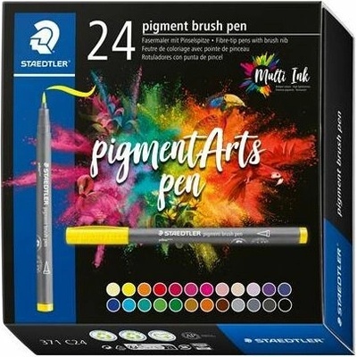Staedtler Pigment brush 371 24 různých barev 24 ks