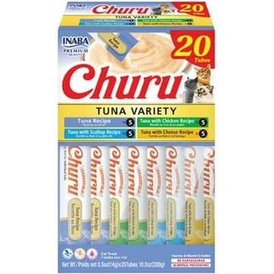 Churu Pamlsok Inaba cat Tuniak 4 príchute 20 túb 280 g