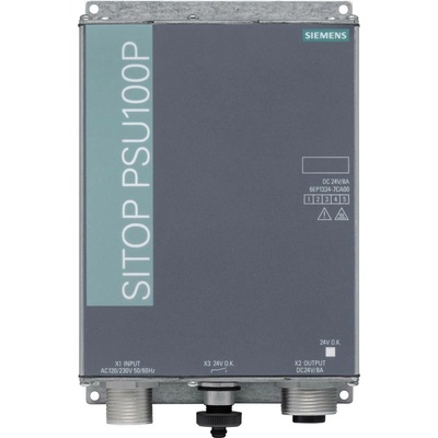 Siemens 6EP1334-7CA00 sieťový zdroj na montážnu lištu (DIN lištu), 24 V/DC, 8 A, 192 W, výstupy 1 x