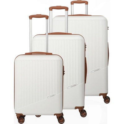 Travelite Комплект пътнически куфари Travelite Bali S, M, L White/Cognac Travelite | Byal | МЪЖЕ | ЕДИН РАЗМЕР