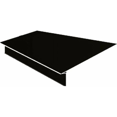 Okapová lišta zatahovací r.š.250mm pozink lakovaný RAL 9005 černá s folií dl.2m