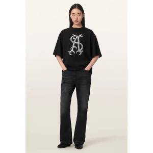 AllSaints уголемена тениска дамска от памук REFLEX AMELIE TEE (W149JF)