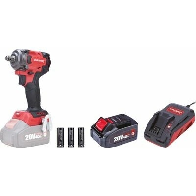 Uťahovák Worcraft CIW-S20LiBM-450 ShareSYS, 20V Li-Ion, rázový, 450Nm, 1/2" square, SET 1x akumulátor 4.0 Ah + rýchlonabíjačka, v kufri
