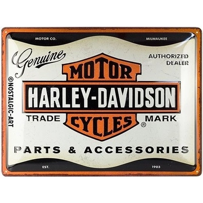Postershop Plechová cedule: Harley-Davidson - Parts & Accessoires - 40x30 cm