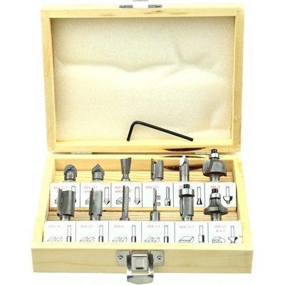 GEKO Frézy tvarové do dřeva, sada 12 ks G01200