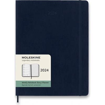Moleskine B5 týždenný 2024 modrý