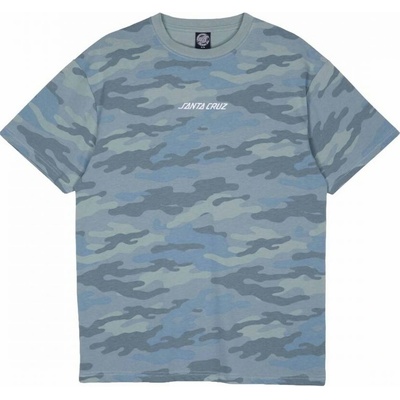 SANTA CRUZ tričko Strip Emb T-Shirt Blue Camo BLUE CAMO