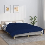 vidaXL Утежнено одеяло синьо 220x235 см 11 кг плат (350746)