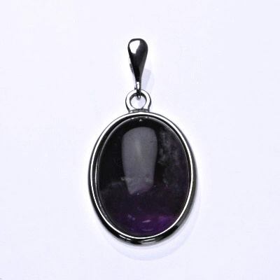 Čištín Stříbrný přívěsek přírodní ametyst P 1493