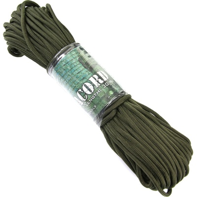 FOSTEX šňůra PARACORD 7 vláken NYLON 3mm / 30m zelená