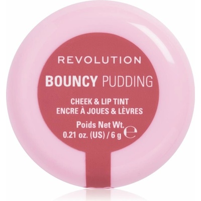 Revolution Bouncy Pudding Lip & Cheek multifunkčné líčidlo na pery a tvár Rosy Cloud 6 g