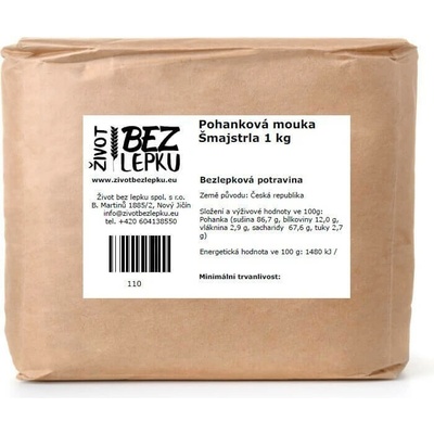 Život bez lepku Pohánková múka Šmajstrla 1 kg