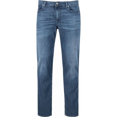 Alberto pánske elastické džínsy s tencelom regular slim fit tmavomodré