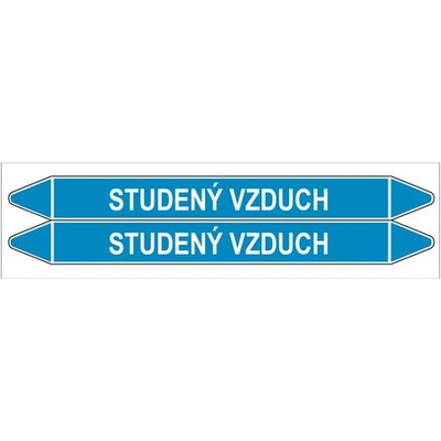 Značení potrubí, studený vzduch,2 ks, 450 × 52 mm PZ 008432