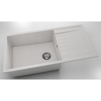 FAT Мивка Vanguard 230, Fat Granite, 1001 бял, с включен сифон