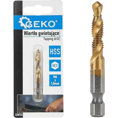 Závitník HSS M6 x 1,0 mm HEX – Geko