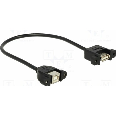 Delock 85107 USB 2.0 USB A zásuvka USB B zásuvka 0,25m černý