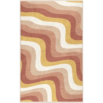 Mila Home Килим подходящ за пране в цвят жълта охра и сиво-розово 120x180 cm Creamy Strawberry Swirl - Mila Home (HKG-MMN-Colorful-019-120x180)