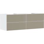 Hansgrohe Xevolos E - Шкафче за умивалник 157x56x55 см, 4 чекмеджета, матово бяло/бронз 54199390 (54199390)