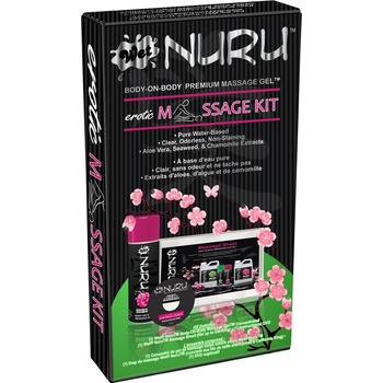Wet Nuru Massage Prostěradlo + Nuru instruktážní DVD + Nuru gel 250 ml dárková sada