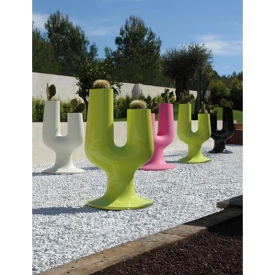 Euro 3 Plast Vonkajší kvetináč Cactus 6221 Matné bielý