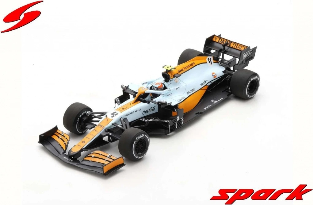 Minichamps 1:18 Lando Norris McLaren MCL35M Gulf #4 3e Monaco GP formule 1 2021 533212402 modèle voiture 533212402 4012138764934