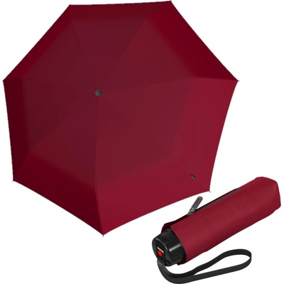 Knirps T.020 Dark Red eko ultraľahký skladací dáždnik červený