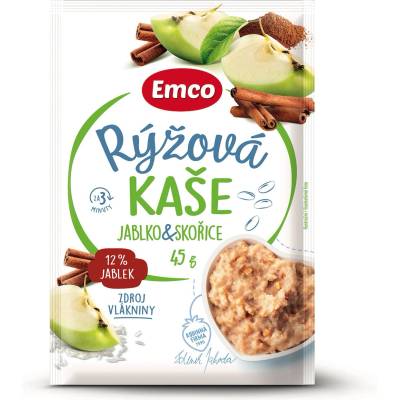 emco Оризова каша с ябълки и канела 45г