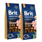 Brit Premium By Nature Adult M 2x15кг