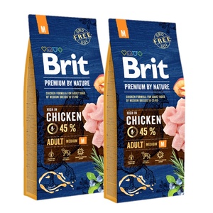 Brit Premium By Nature Adult M 2x15кг