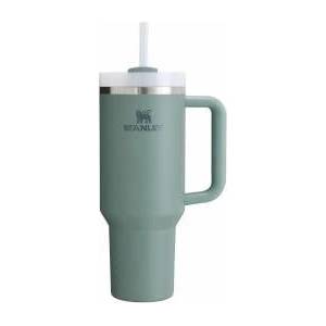 STANLEY Quencher H2.0 Flowstate Drinking Bottle with Straw 1.18L - Thermo Mug Cools Up to 11 Hours, 48 Ice Cold - Dishwasher Safe - Thermos Bottle BPA Free Stainless Steel - Shale - 10-10824-400