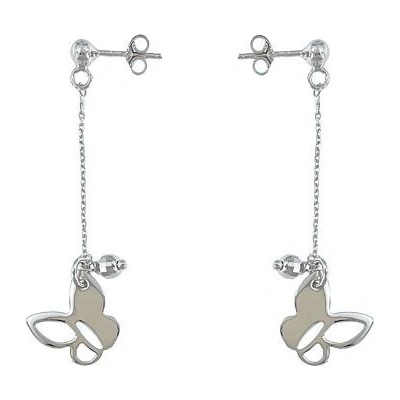 Infinitysilver stříbrné visací náušnice s motýlky 222397