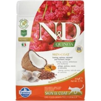 N&D GF Quinoa CAT Skin&Coat Herring & Coconut 1,5 kg