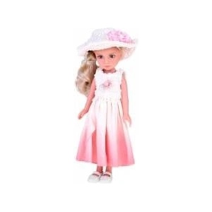 Jokomisiada Elegant Stylish Doll in Hat with Long Blonde Hair ZA5314