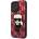 KARL LAGERFELD Monogram Ikonik Case - дизайнерски кожен кейс за iPhone 13 Pro (червен)