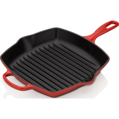 Le Creuset Grilovací pánev SIGNATURE 26 cm, CERISE, litina