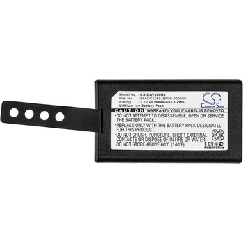 Cameron sino Батерия за баркод скенер Datalogic CVR2 DL-Memor/ Wasp DT10 94ACC1368 LiIon 3.7V 1000mAh Cameron Sino (CS-DAV200BL)