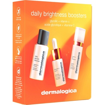 Dermalogica Daily Brightness Boosters Skin Kit Rozjasňujúca sada Čistiaci prípravok 30 ml + Sérum 10 ml + Vyživujúci gél 15ml