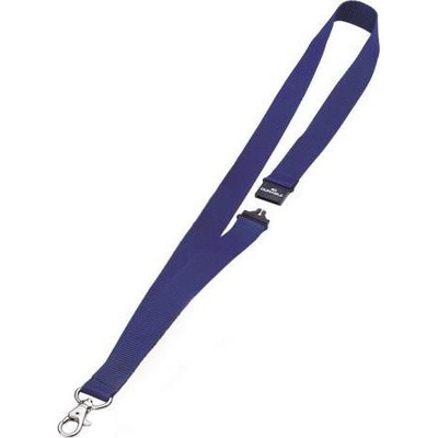 Snúrka na krk DURABLE Závesný remienok 20 mm so skobou modrý 10 ks