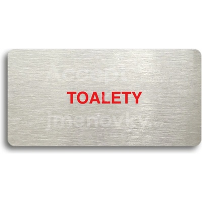 ACCEPT Piktogram TOALETY - stříbrná tabulka - barevný tisk bez rámečku
