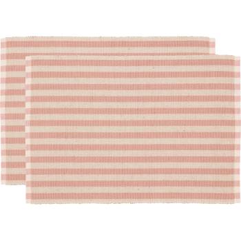 Södahl Подложки за чинии Statement раирани 33 x 48 см розови 2 бр (28574)