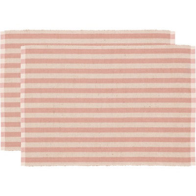 Södahl Подложки за чинии Statement раирани 33 x 48 см розови 2 бр (28574)
