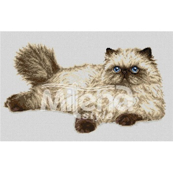 Milena Style Хималайска котка - гоблен със схема конци dmc 1: 1