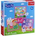 Trefl Пъзел Trefl 3 в 1 - Приятелите на Прасенцето Пепа (34873) - baby
