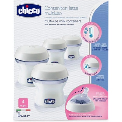 CHICCO VIA zásobníky na materské mlieko Natural Feeling, 4ks