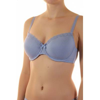 Hunkemoller krajková podprsenka push up modrá