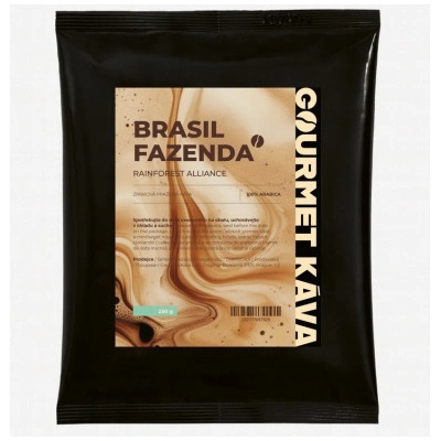 GourmetKava Brazil Fazenda Rainforest, кафе на зърна арабика: да, на frenchpress 250g