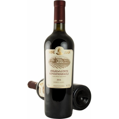 Wine Man Kindzmarauli červené polosladké 11,5% 0,75 l (holá láhev)