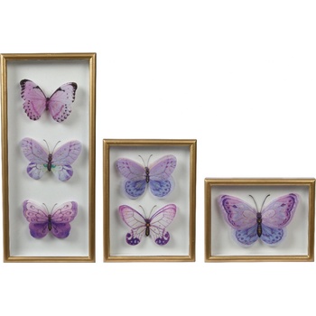 Kaemingk Nástenná dekorácia - motýľ v rámiku Variant: 1 motýľ